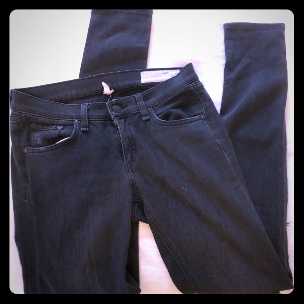 Rag and Bone Rock skinny with holes